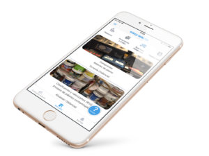 Reciclar residuos. Móvil mostrando captura de la app